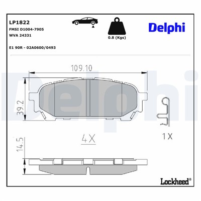 DELPHI LP1822 EAN: 5012759237793.