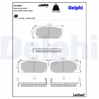 DELPHI LP1850 EAN: 5012759281307.