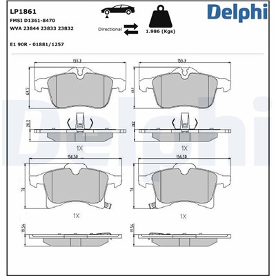 DELPHI LP1861 EAN: 5012759281413.