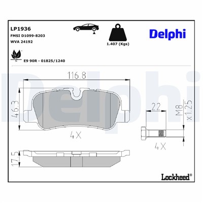DELPHI LP1936 EAN: 5012759360149.