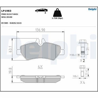 DELPHI LP1983 EAN: 5012759406663.