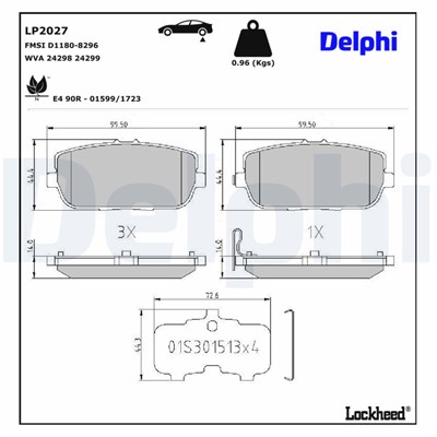 DELPHI LP2027 EAN: 5012759428405.