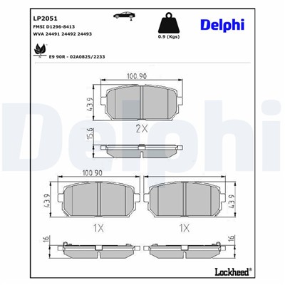 DELPHI LP2051 EAN: 5012759416921.