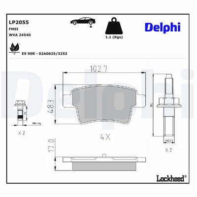 DELPHI LP2055 EAN: 5012759416709.