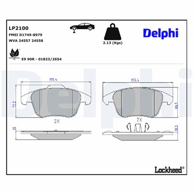 DELPHI LP2100 EAN: 5012759433577.