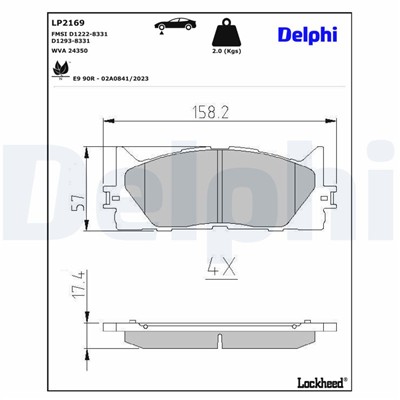 DELPHI LP2169 EAN: 5012759438473.