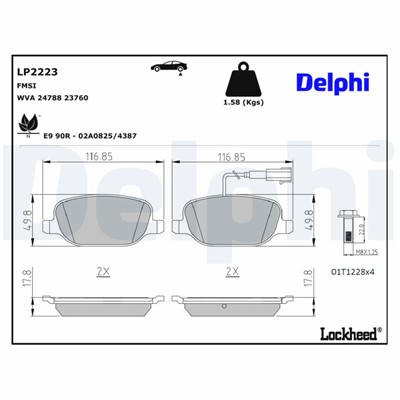 DELPHI LP2223 EAN: 5012759456354.
