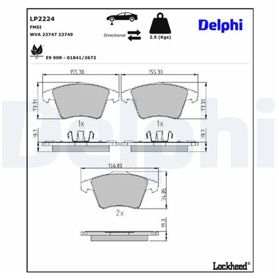 DELPHI LP2224 EAN: 5012759455777.