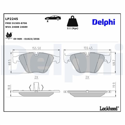 DELPHI LP2245 EAN: 5012759467466.