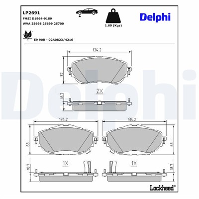 DELPHI LP2691 EAN: 5012759512517.