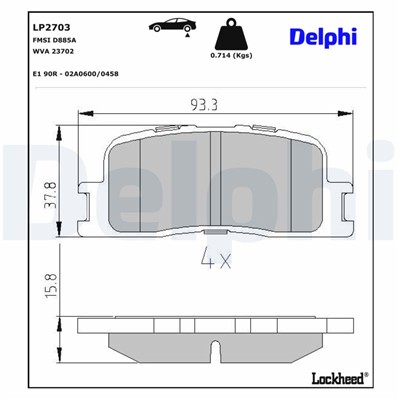 DELPHI LP2703 EAN: 5012759513392.