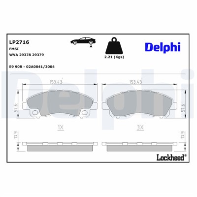 DELPHI LP2716 EAN: 5012759532478.