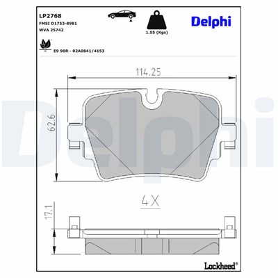 DELPHI LP2768 EAN: 5012759532638.