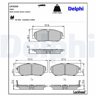 DELPHI LP3293 EAN: 5012759984826.