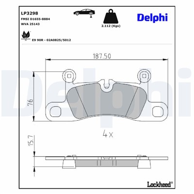 DELPHI LP3298 EAN: 5012759985632.