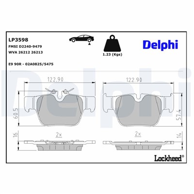 DELPHI LP3598 EAN: 5012759552483.