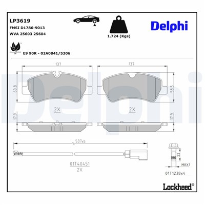 DELPHI LP3619 EAN: 5012759552698.