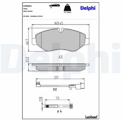 DELPHI LP3621 EAN: 5012759552711.