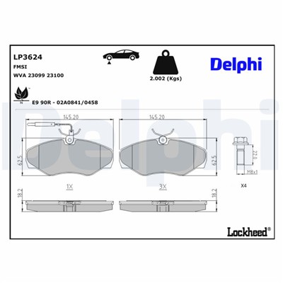 DELPHI LP3624 EAN: 5012759552742.