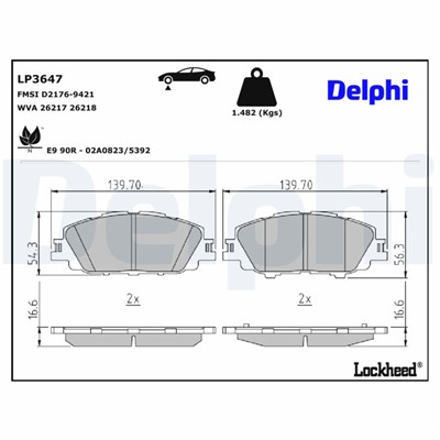 DELPHI LP3647 EAN: 5012759555279.