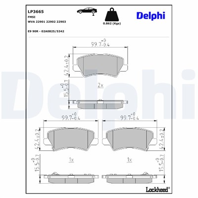 DELPHI LP3665 EAN: 5012759561881.
