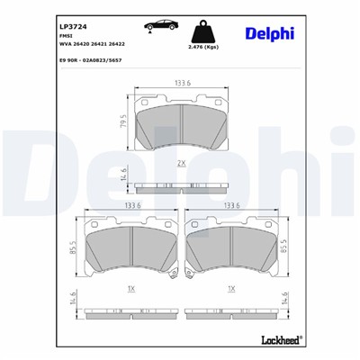 DELPHI LP3724 EAN: 5012759571958.