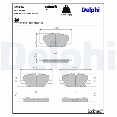 DELPHI LP3736 EAN: 5012759551431.
