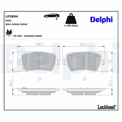 DELPHI LP3894 EAN: 5012759667354.