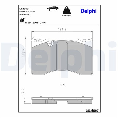 DELPHI LP3899 EAN: 5012759599532.