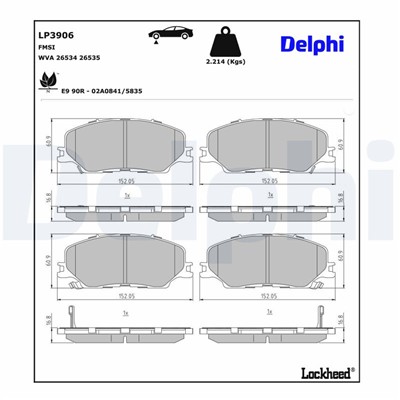 DELPHI LP3906 EAN: 5012759727249.
