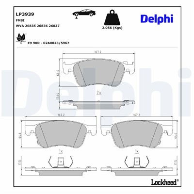 DELPHI LP3939 EAN: 5012759633489.