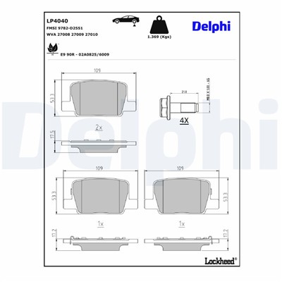 DELPHI LP4040 EAN: 5012759645840.