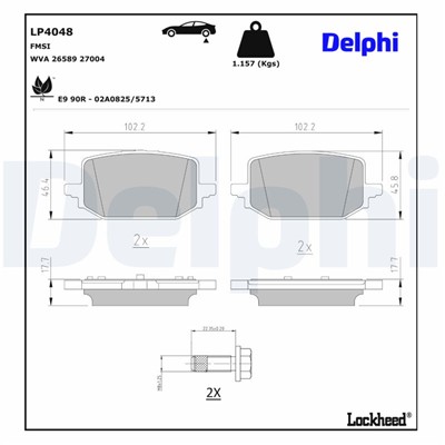 DELPHI LP4048 EAN: 5012759646441.