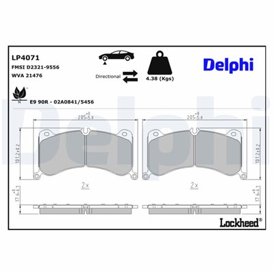 DELPHI LP4071 EAN: 5012759646168.