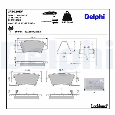 DELPHI LP5020EV EAN: 5012759554968.