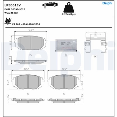 DELPHI LP5061EV EAN: 5012759657416.