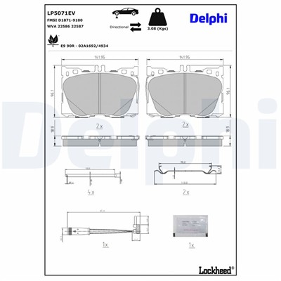 DELPHI LP5071EV EAN: 5012759656747.