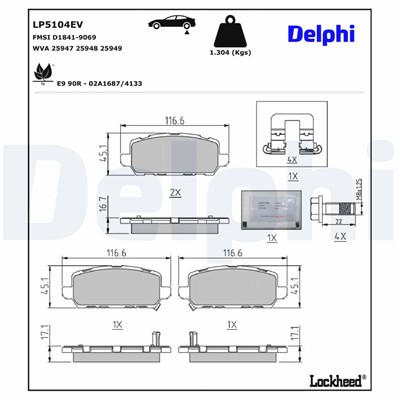 DELPHI LP5104EV EAN: 5012759632680.
