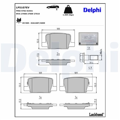 DELPHI LP5107EV EAN: 5012759690635.