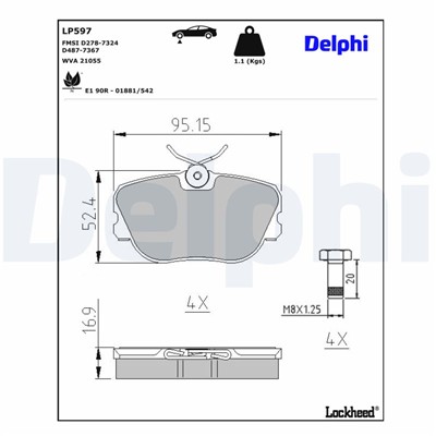 DELPHI LP597 EAN: 5012759304211.