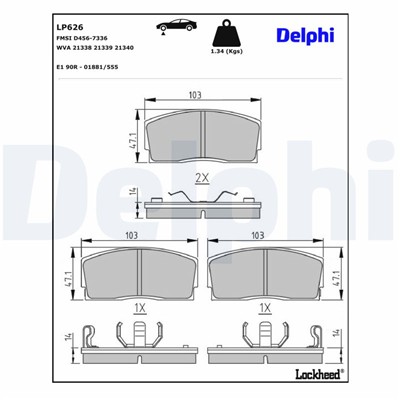 DELPHI LP626 EAN: 5012759304440.