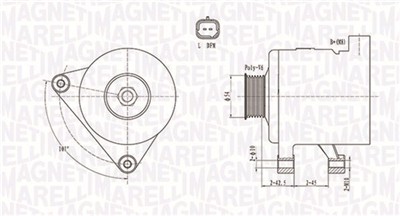 MAGNETI MARELLI 063731498010 Číslo výrobce: MQA1498. EAN: 8001063686981.
