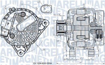 MAGNETI MARELLI 063731545910 Číslo výrobce: MQA15459. EAN: 8050947028300.