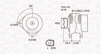 MAGNETI MARELLI 063731644010 Číslo výrobce: MQA1644. EAN: 8001063875385.