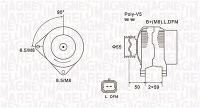 MAGNETI MARELLI 063731823010 Číslo výrobce: MQA1823. EAN: 8001063840659.