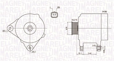 MAGNETI MARELLI 063731824010 Číslo výrobce: MQA1824. EAN: 8001063898360.