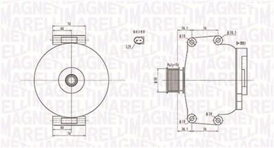 MAGNETI MARELLI 063731908010 Číslo výrobce: MQA1908. EAN: 8001063691572.