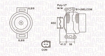 MAGNETI MARELLI 063732108010 Číslo výrobce: MQA2108. EAN: 8001063731339.