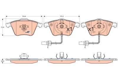 TRW GDB1554 Číslo výrobce: 23763. EAN: 3322937353361.