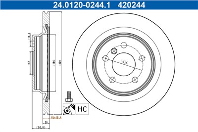 ATE 24.0120-0244.1 Číslo výrobce: 420244. EAN: 4006633427135.